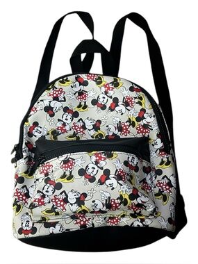 Disney Minnie Mouse Patterned Mini Backpack - Black, Red, Yellow, White